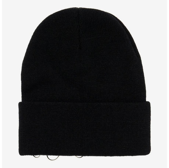 Hot topic pierced beanie one size black. New - Picture 2 of 6
